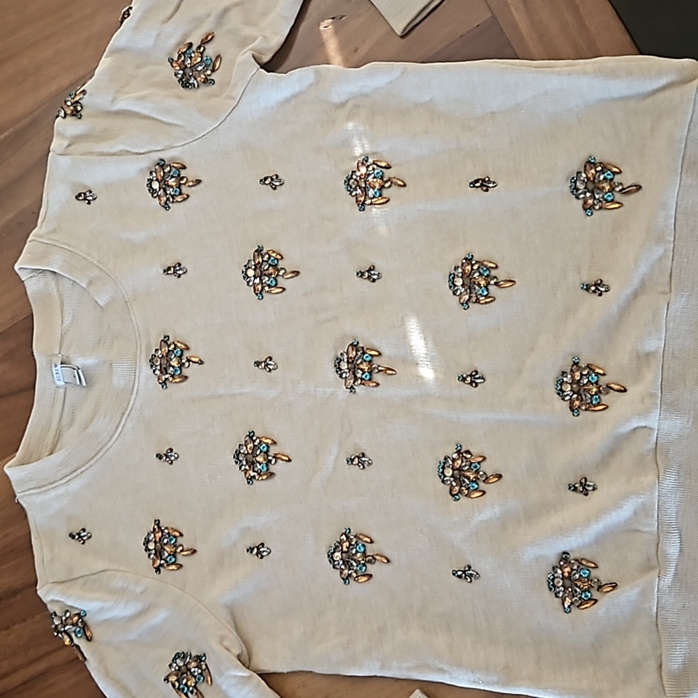 J. Crew Chandelier Embellished Sweatshirt